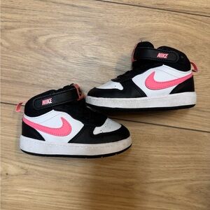 Nike Kids' Sneakers in Black, White, and Pink